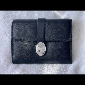 TUMI SAFFIANO LEATHER BLACK WALLET